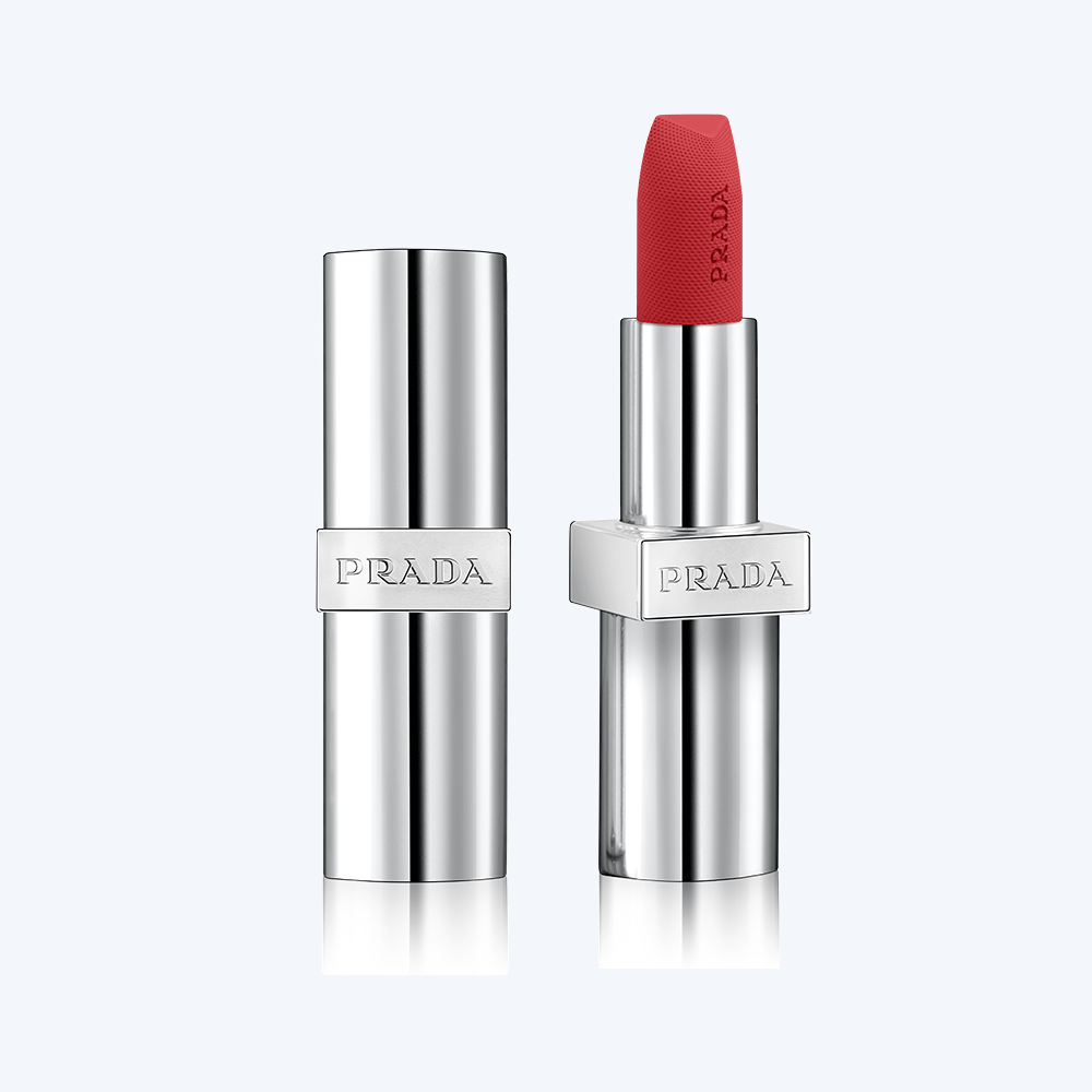 PRADA リップ柄 スリッポン プラダ モノクローム スムース ナイロン｜リップスティック｜プラダ